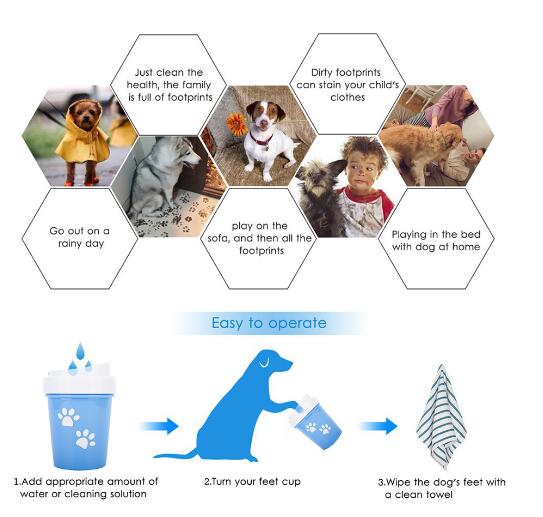 Soft Silicone Paw Cleaner Cup — product view 2